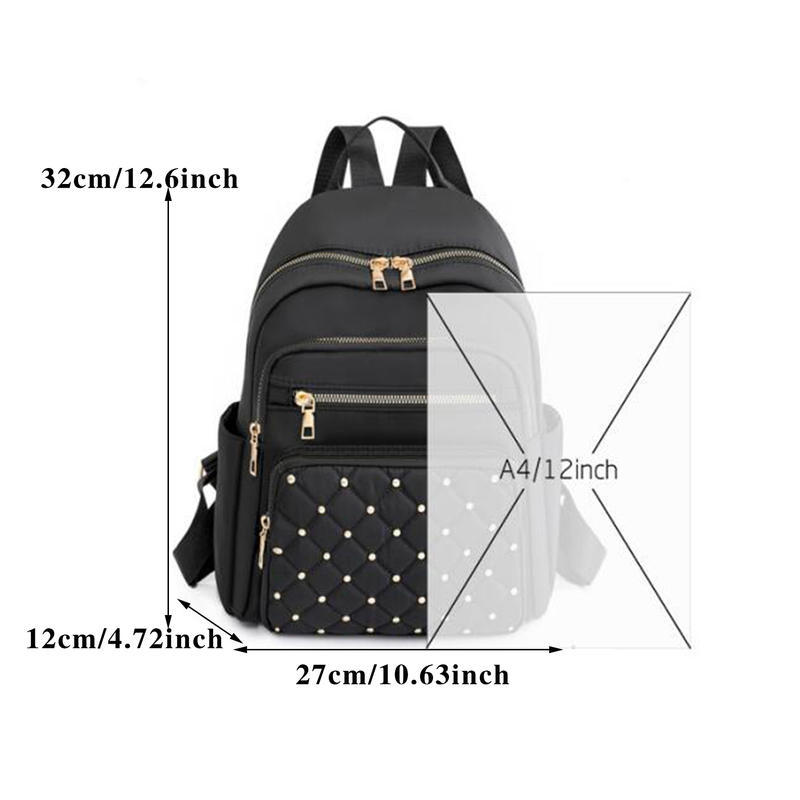Large Capacity Fashion Solid Color Double Shoulder Bag Female Travel Leisure Backpack Student School Bag