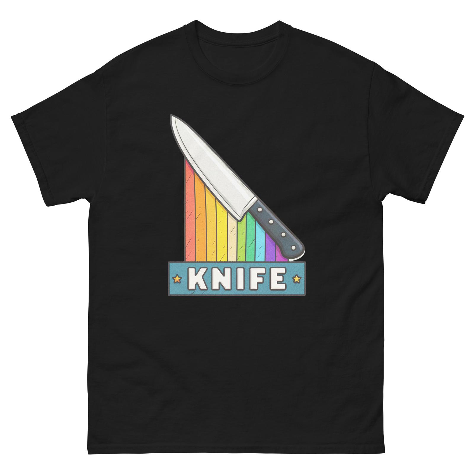 Knife Popular Illustration Object T-Shirt M