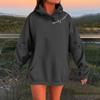 Women's Solid Color Long Sleeve Casual Halloween Print Pullover Hooded Sweatshirt