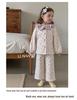 88352 Girls' 2025 Winter Pajama Set with Velvet and Lace - Sweet and Comfortable Homewear
