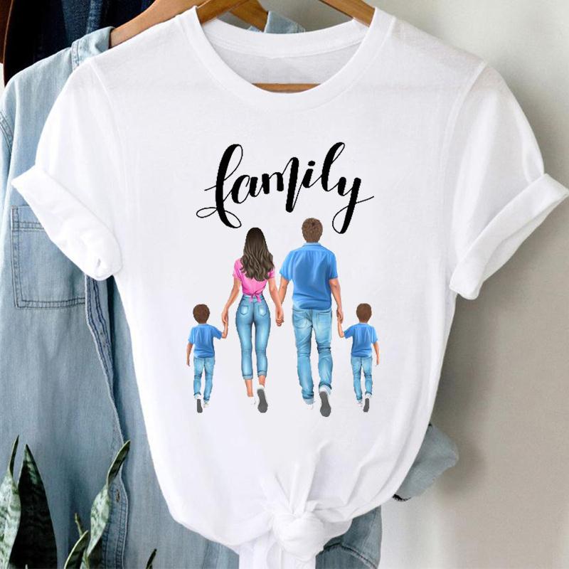 Summer Fashion Women Daughter Love Trend Family Clothing Casual Print Tee Top T-shirt Short Sleeve Lady Female Graphic T-shirt