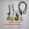 Tibetan Silver Rotating Nine Palaces Eight Trigrams Pendant with Zodiac Keychain Necklace