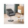 Work Stool - MUVOE - Swivel Chair - Height Adjustable - Polyester and Linen - Dark Gray
