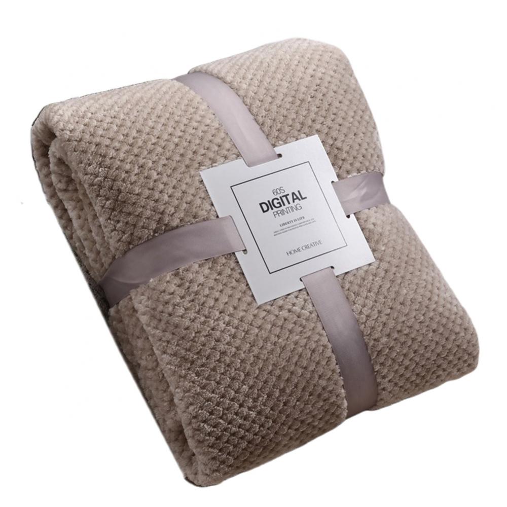 Soft Flannel Plush for Bed Solid Color Gift Blanket Throw Blanket Fleece Bedspread Cover Sofa Christmas Dropship