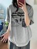 Women's 2025 Summer Retro Loose Fit Cotton Short Sleeve T-Shirt with Hip-Covering Round Neck - Couple Style