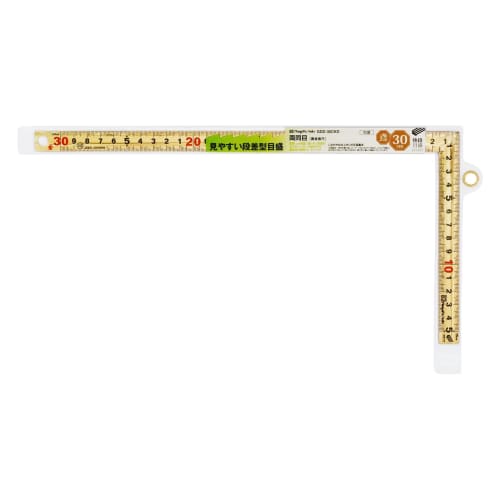 Niigata Seiki SK Made In Japan Golden Carpenter Ruler, Tobi, 30cm, Kaidan, Double Same Pattern, GDD-30CKD