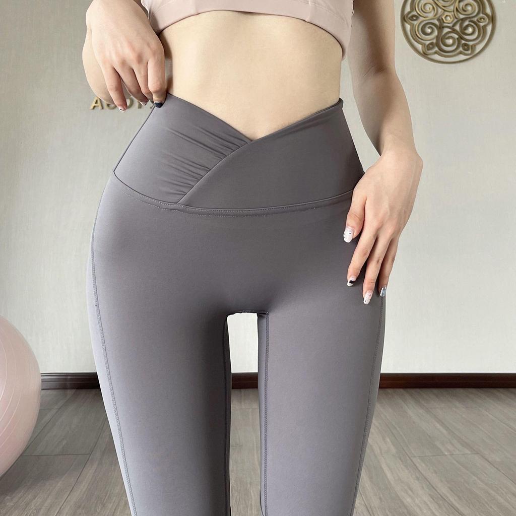 High-Waisted Quick-Drying Yoga Pants - Slimming, Elastic, Hip-Lifting Sportswear for Women