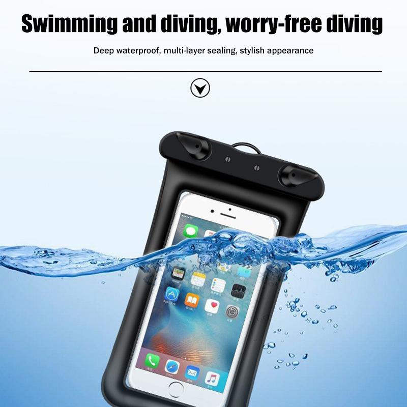 Floating Airbag Waterproof Swim Bag Phone Case Universal Highly Sensitive Touchscreen Phone Pouch The Water-Sprinkling Festival