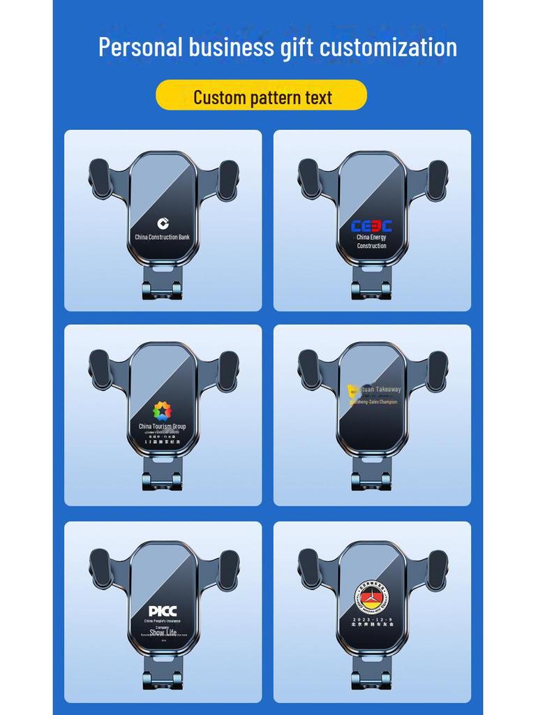 Alloy Gripper Car Vent Phone Holder with Fan Blade Hook