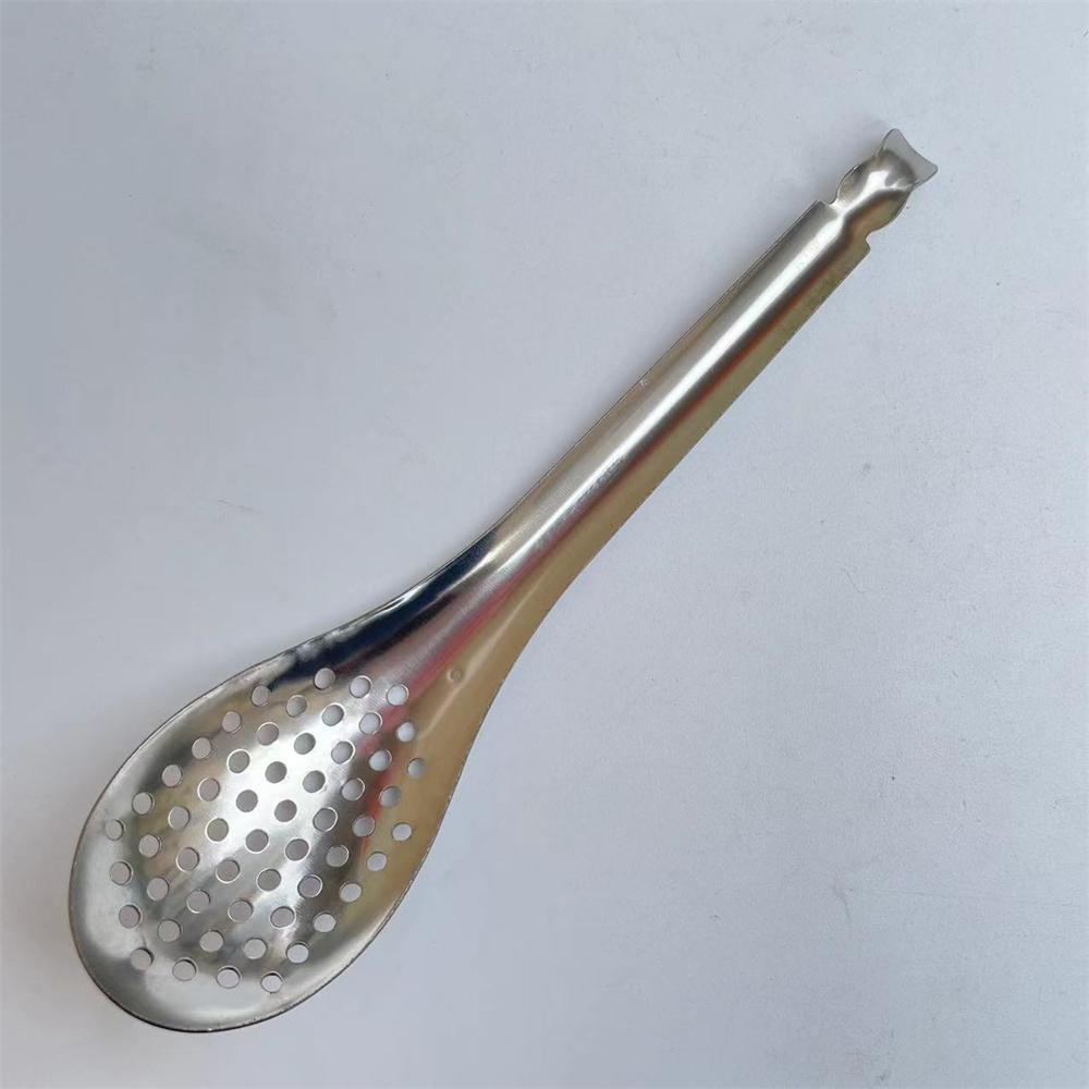 

Stainless Steel Perforated Kitchen Spoon Molecular Cooking Caviar Colander Filter Kitchen Hot Pot Colander Cooking Spoon