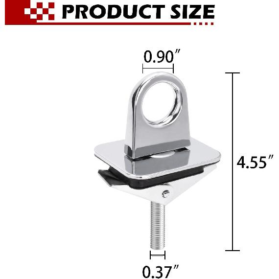 05649/5648 Universal Stake Pocket Anchor Points For Pickup Trucks 2-Pack Chrome Plated