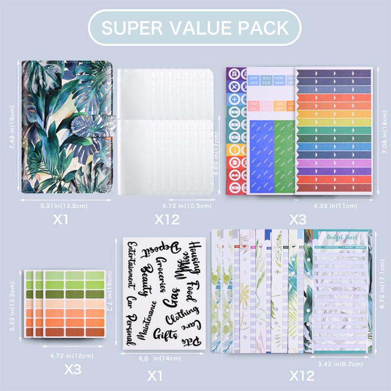 A6 Leaf Macaron Diary: Creative PU Binder for Event Planning and Business