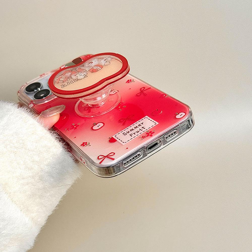 Creative Apple Shake Stand Mobile Case Applicable To Apple 16promax Anti Fall IPhone 15 Protector Case 14