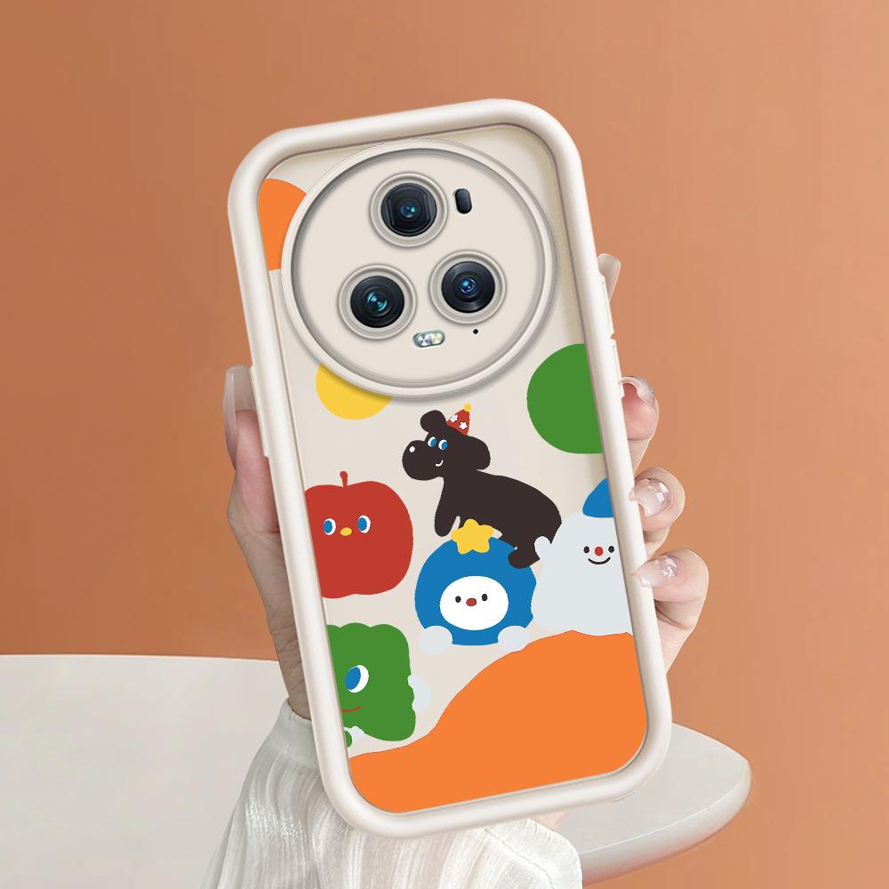 Model de imprimare cu scară pătrată din silicon moale Carcasă pentru telefon Capacă completă Cameră cu protecție antișoc Carcasă din cauciuc pentru Huawei Honor