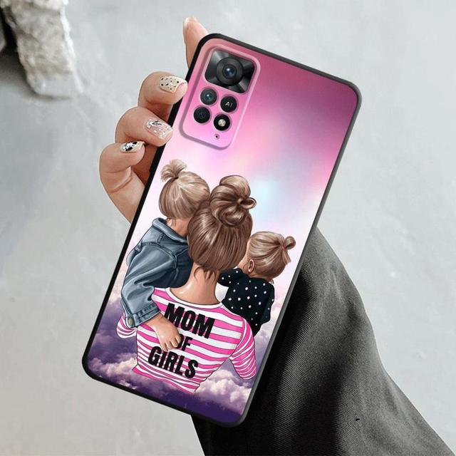 

Чехол для телефона Xiaomi Redmi Note 12 11t 11s 11 10 8 Pro 9 9s 9t 8t для Mi 10 8 9a 9c 10c K40, модная одежда для женщин и девочек, супер мама и ребенок For Redmi K40