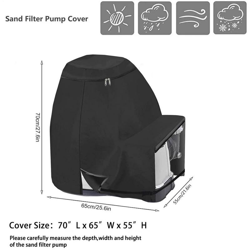 Waterproof and UV Resistant Above Ground Pool Pump Cover OxfordCloth Sand Pool Pump Cover Leakproof Sand Filter Protective Cover