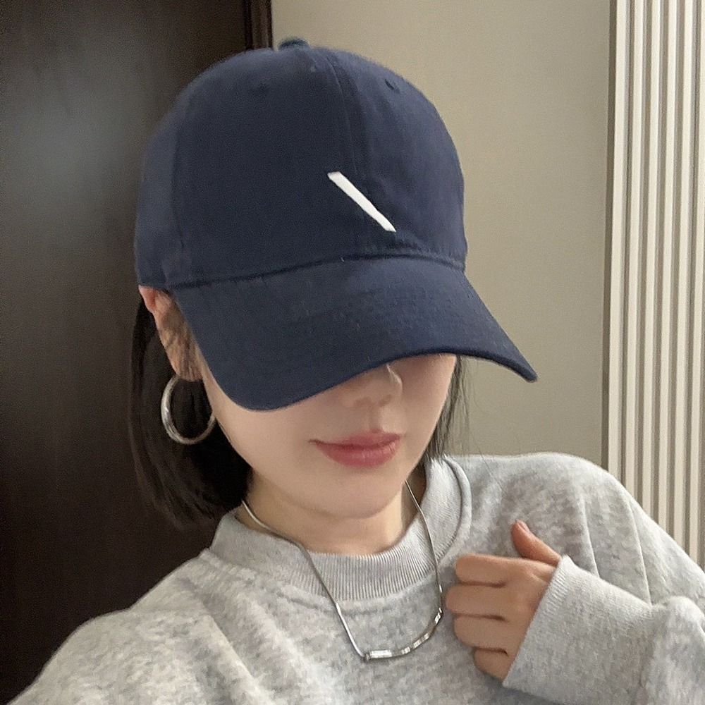 Hole Embroidery Baseball Cap Embroidered Sun Hat Simple Letter Baseball Hat  Girl