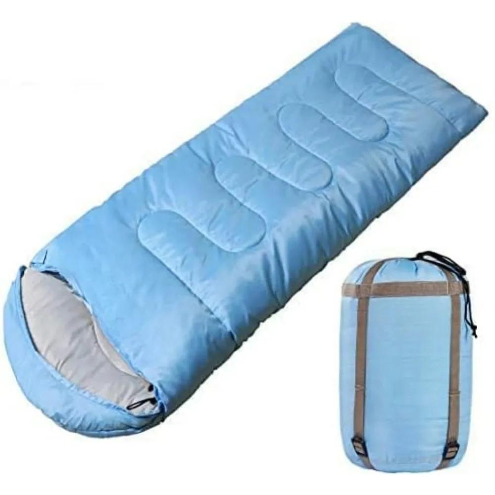 Sleeping Bag with Compression Sack 4Seasons Warm Cold Weather Lightweight for Adults Kids OutdoorCamping Waterproof Sleeping Bag