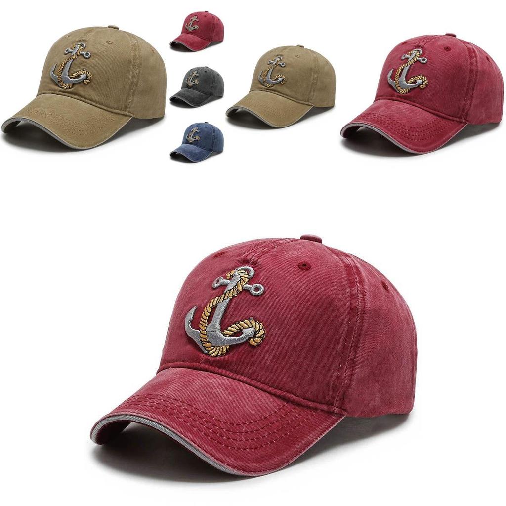 Sea Riveted Embroidered Baseball Cap Men Spring Fall Cowboy Outdoor Travel Shade