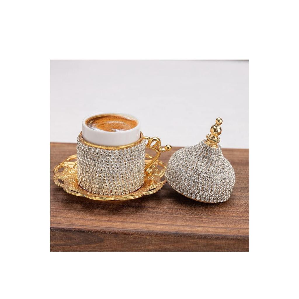 6-piece Coffee Cup Set Crystal Stone Coffee Cup Espresso Set 27 Pieces