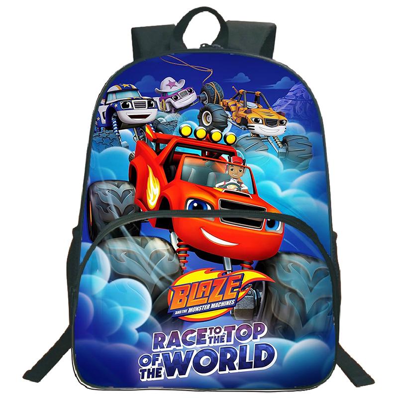 Blaze And The Monster Machines Children's Backpack Schoolbag Boys Girls Backpack Students Large Capacity Travel Bookbag Mochila