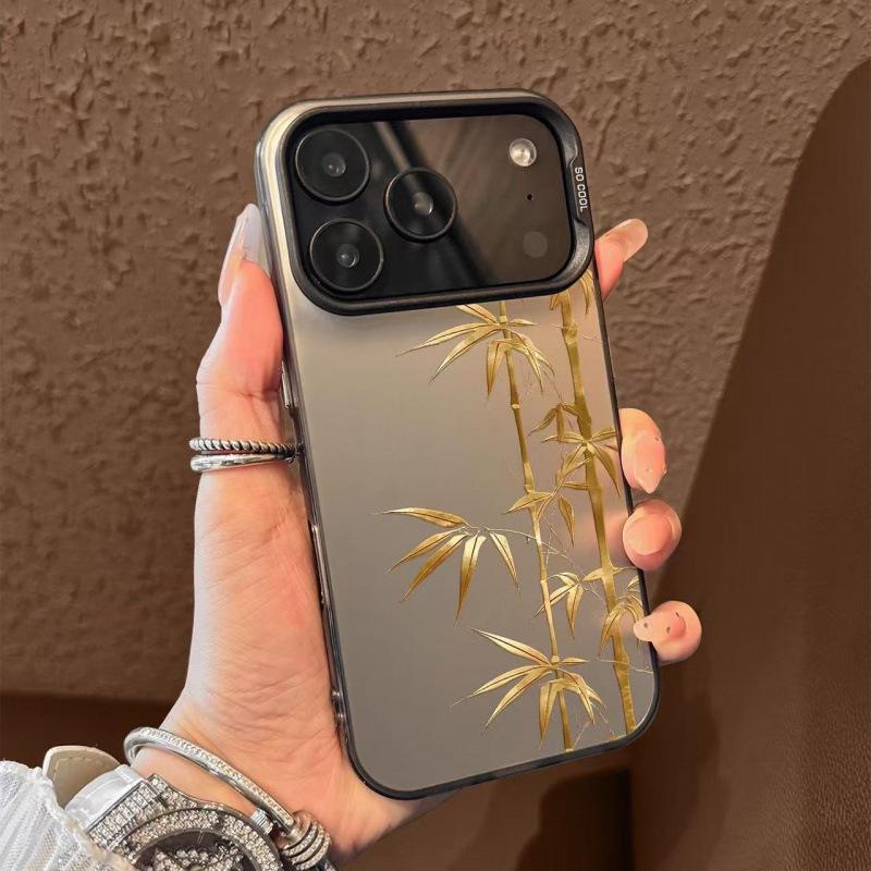 Golden Bamboo iPhone 17 Pro Max Case - Modern European & American Style for iPhone 13-16