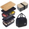 Multi Sectional Lunch Container Food Grade Materials Lunch Box Elegant Food Storage Container with Warm Keep Bag