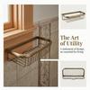 Wall Mount Shower Caddy Basket Shampoo Storage Holder  Bathroom Shower Washroom Restroom Kitchen