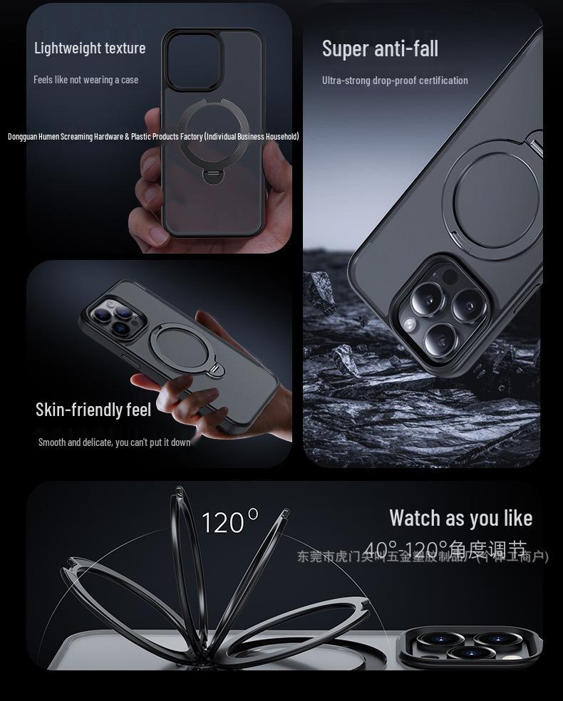 Apple 17Pro Rotating Stand Magsafe Frosted iPhone16 Case