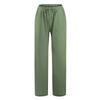 GMXIA Large Size Women's Elastic Waist Long Linen Casual Loose Wide Leg Trousers