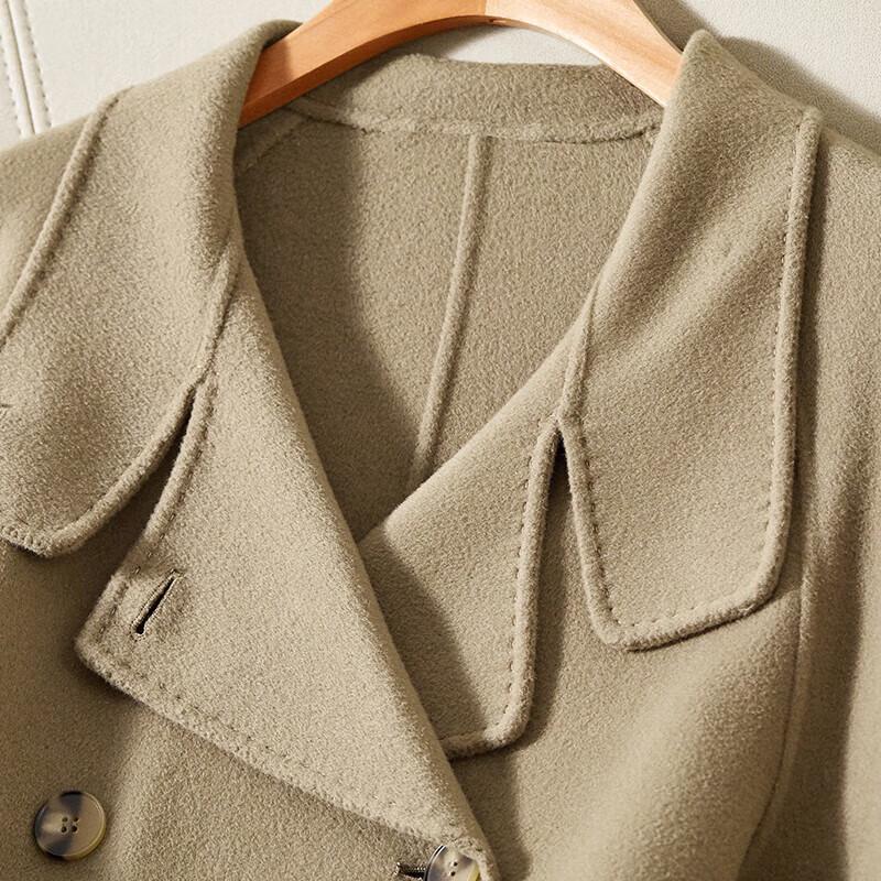 Shangdu Bila Women's 100% Wool Mid-Length Double-Faced Winter Coat