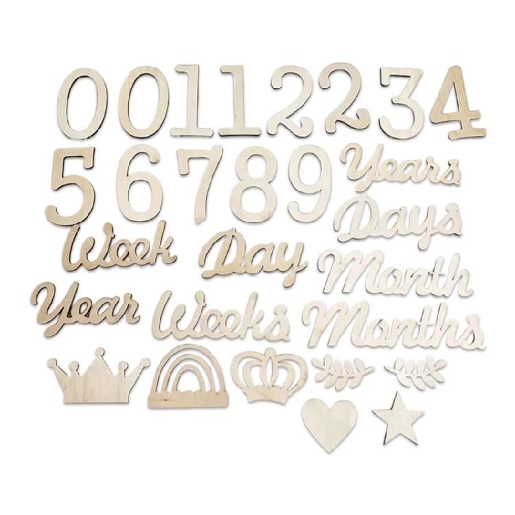 Personalizing Nursery Decors Wood Milestones Number Word Photography Props Baby Growth Trackers Safe Nontoxic Design