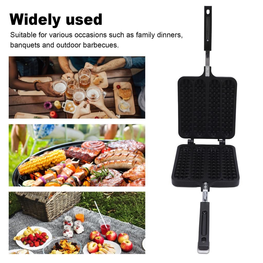 Patelnia do kiełbasek, pogrubiona, aluminiowa, wyjmowana patelnia do grillowania kiełbasek, idealna na rodzinny obiad i grilla