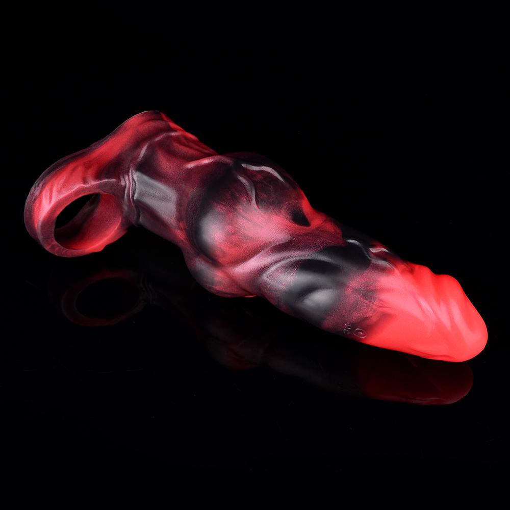 N-BDV5269M Dildo Kondom Erweiterung Penis Verlängerer Wiederverwendbares Kondom Verzögerte Ejakulation Männliches Sexspielzeug