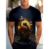 Fashion Men's Crew Neck Short Sleeve 3D Color Printed Bee Short Sleeve Crew Neck T-Shirt