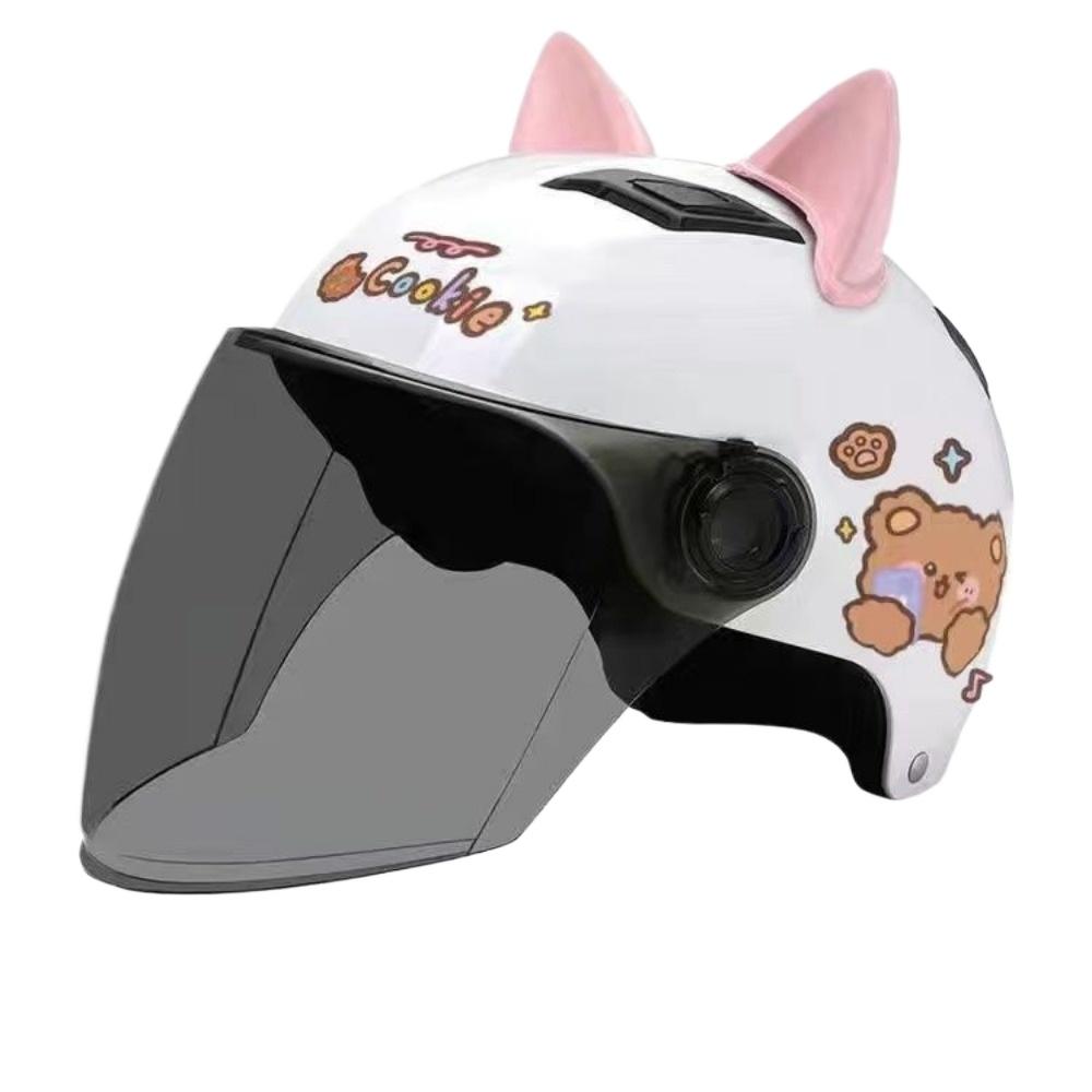 Cat Ears Electric Car Helmet Men and Women Half Helmet