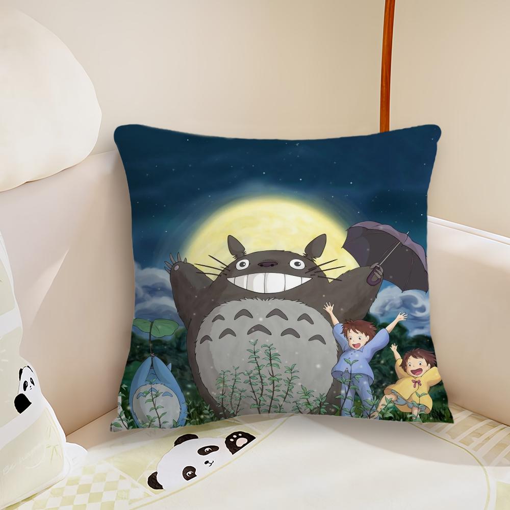 Animei My N-NeighborS T-Totoro Pillow Case Living Room Sofa Cushion Cover Suitable For Home Bedroom Room Decoration