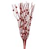 6/1Pcs Artificial Glitter Berry Stem Red Foam Fake Rattan Branch DIY Xmas Tree Ornaments Home New Year Wedding Party Decoration