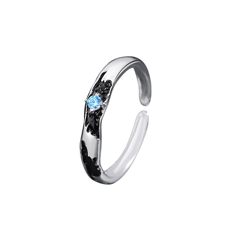 Tichya Original Sterling Silver 999 Couple Rings - World Map Design, Versatile & Fashionable Open Rings (Pair) Adjustable