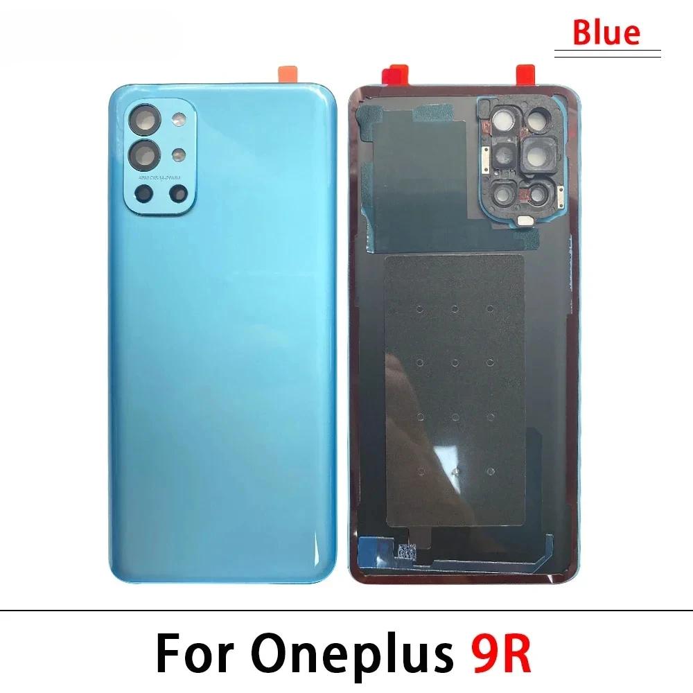 Glass Back Cover For Oneplus 9 9R 10 Pro Rear Panel  Replacement Rear Housing with Adhesive  With Camera Lens