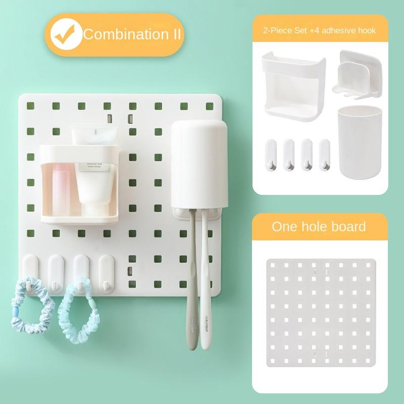 3873 Household Hole Board Wall Storage Rack Dormitory Display Rack Hanging Board Learning Desk Finishing Storage Partition Rack