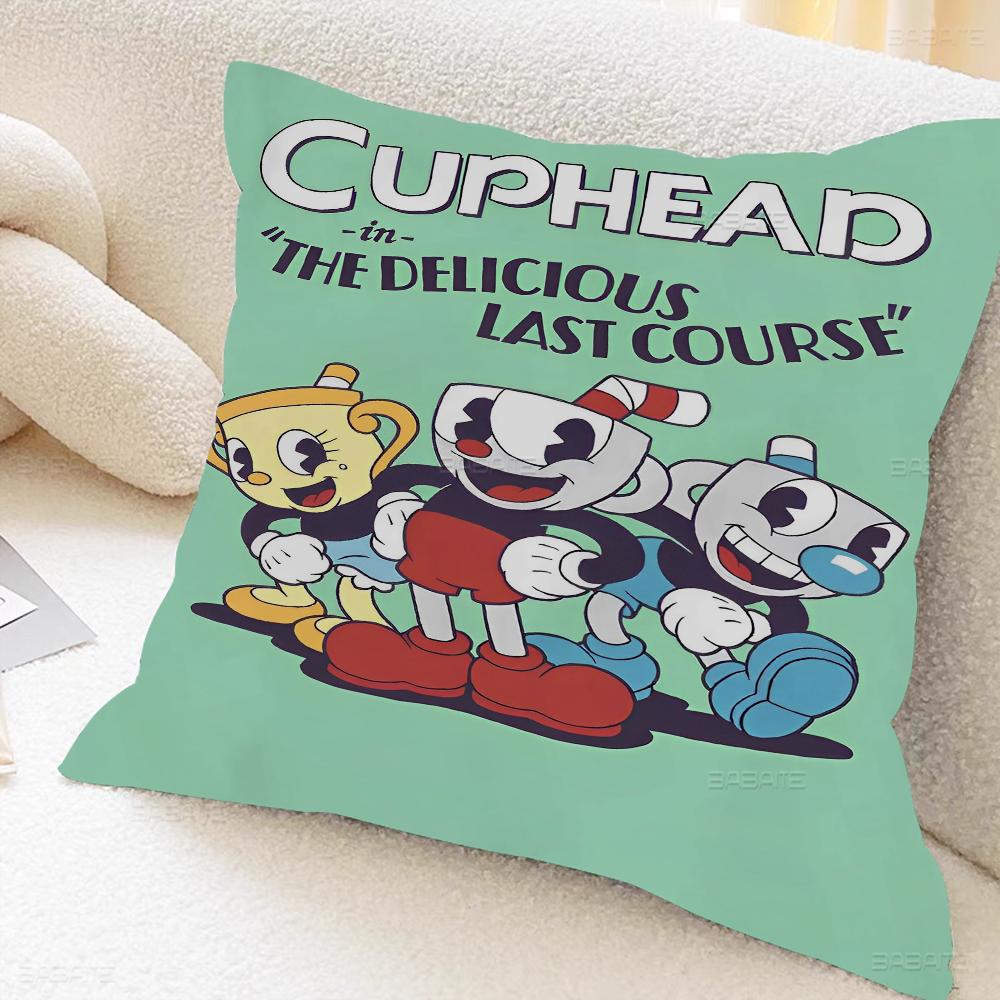 Anime Cartoon C-Cupheads Cushion Cover 30x50 Polyester Sofa Cushions Decorative Throw Pillows Home Decoration Pillowcover