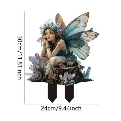 Elf Înger Decorare Grădină Acrilică Ornament Grădină Crăciun Halloween Animal Ornament Podea