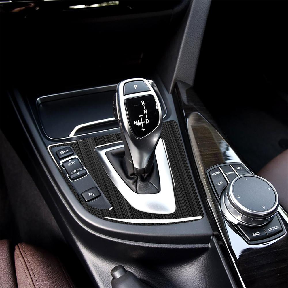 Real Carbon Fiber Car Gear Shift Panel Trim Sticker For BMW 3 Series F30 F34 LHD