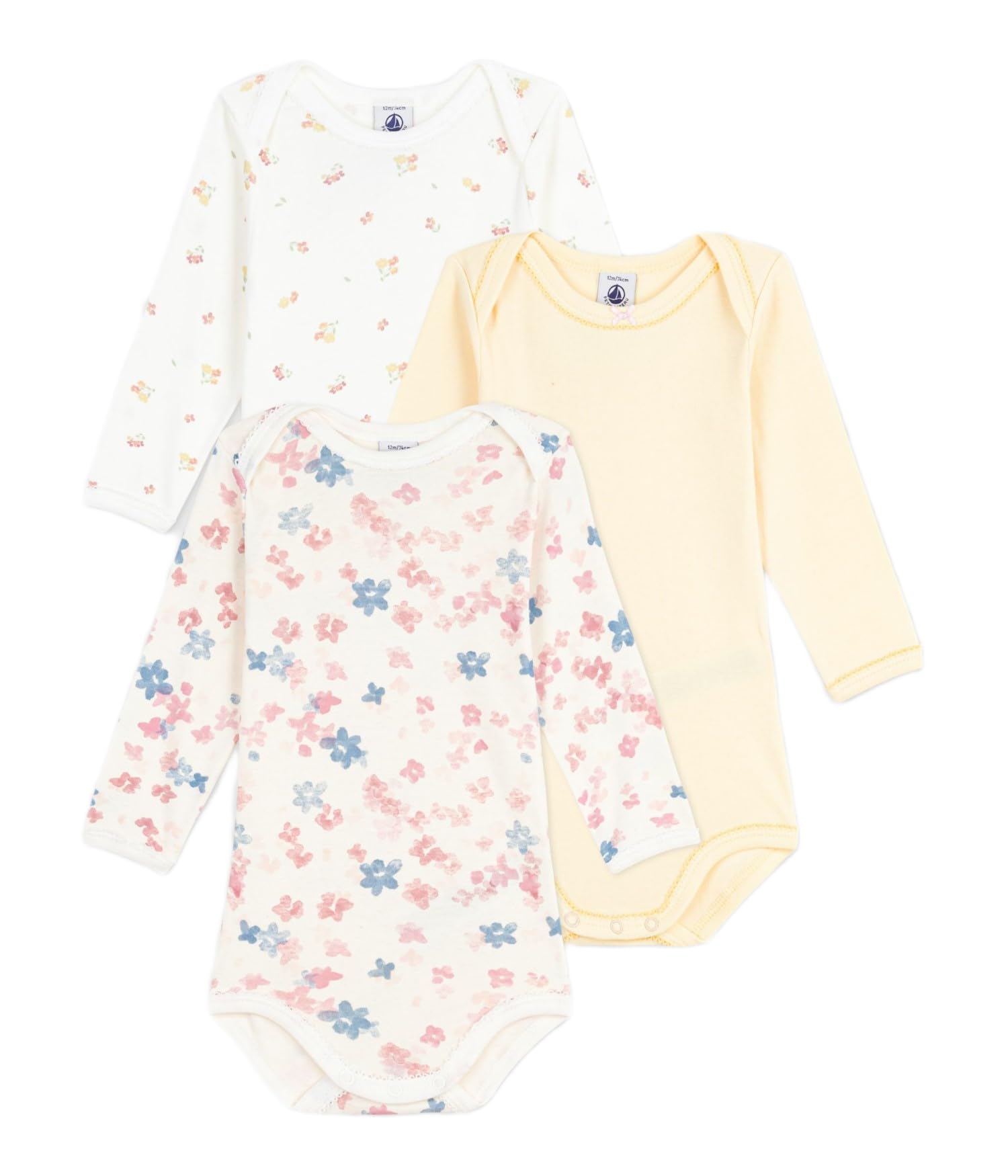 

Petit Bateau Long Sleeve Bodysuit Set Multicolor 6 67cm (3-Piece Set), A0EEG, 1, Months,