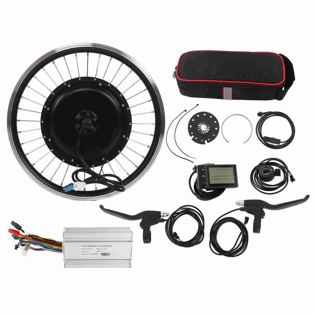 20 Zoll Elektrofahrrad Umbausatz 48V 1000W Hinterradantriebsmotor Radsatz mit 30A Controller LCD