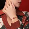 Ping An Apple Christmas Bracelet for Women - Elegant Red Hand Rope, Perfect Gift for Girlfriend or Best Friend on Christmas Eve.