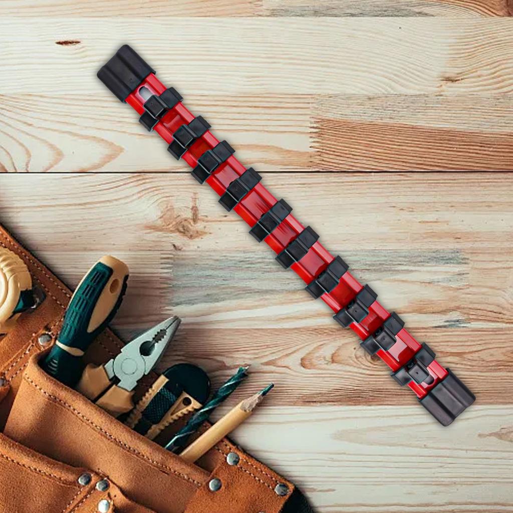 Držák nástrčného klíče Nastavitelná úložná objímka Rail Rack Skladování Použití