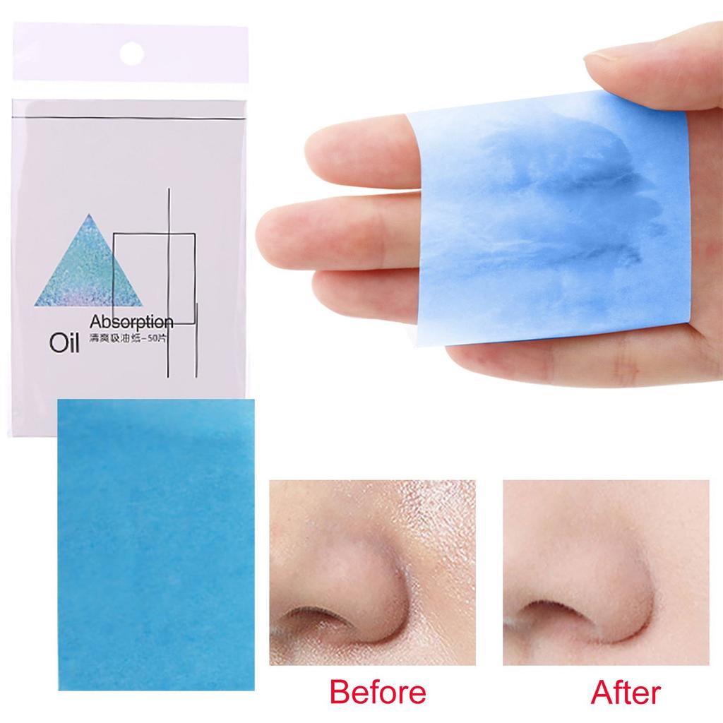 Ladies With Fresh Face Greasing Paper Oil Absorbent Paper In 50 Pieces