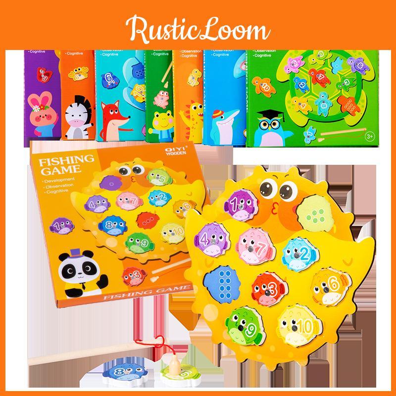 Turtle Frog Butterfly Dinosaur Animal Theme Fishing Game Children Puzzle Toy